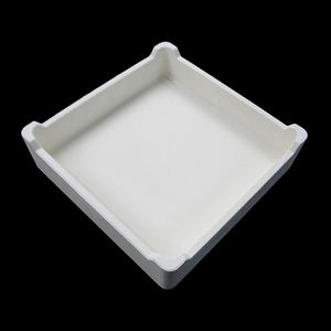 Boron Nitride Ceramic Crucibles Resist Wetting by Molten Glasses and Salts